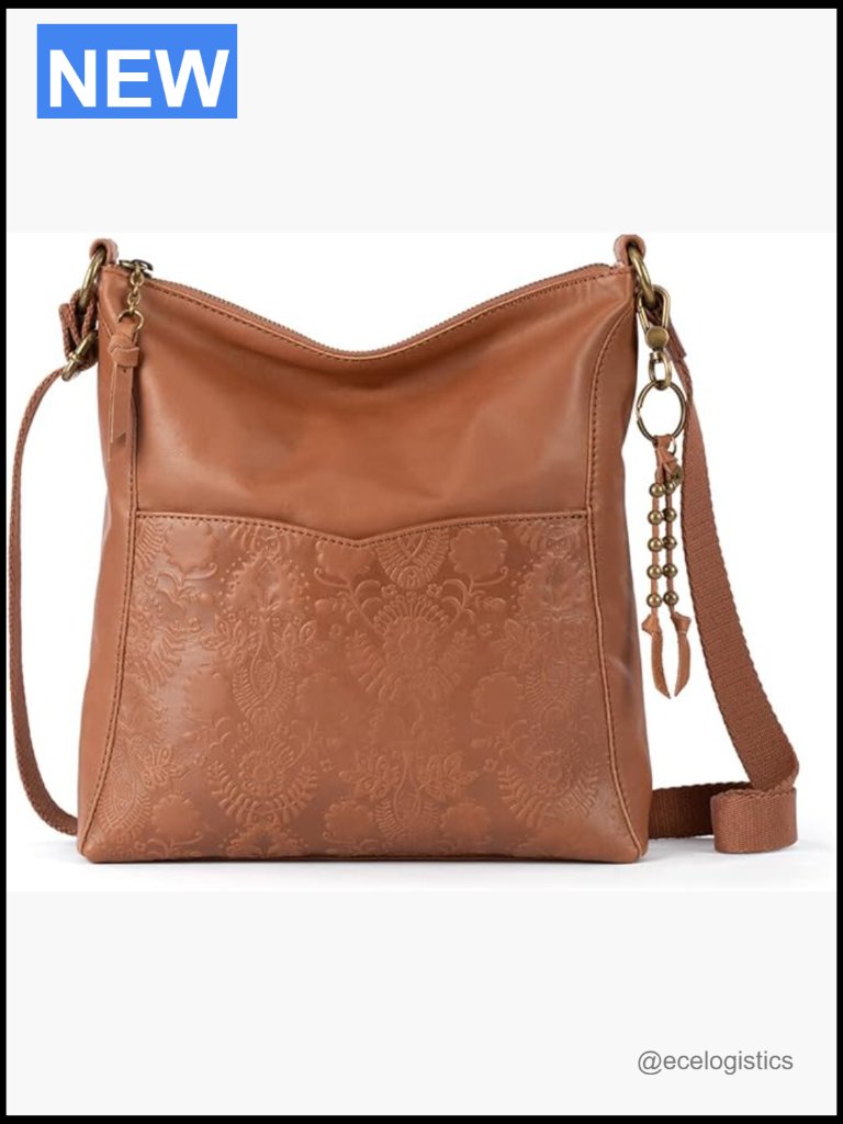 Premium Leather Crossbody Purse - Adjustable Strap, Multiple Pockets